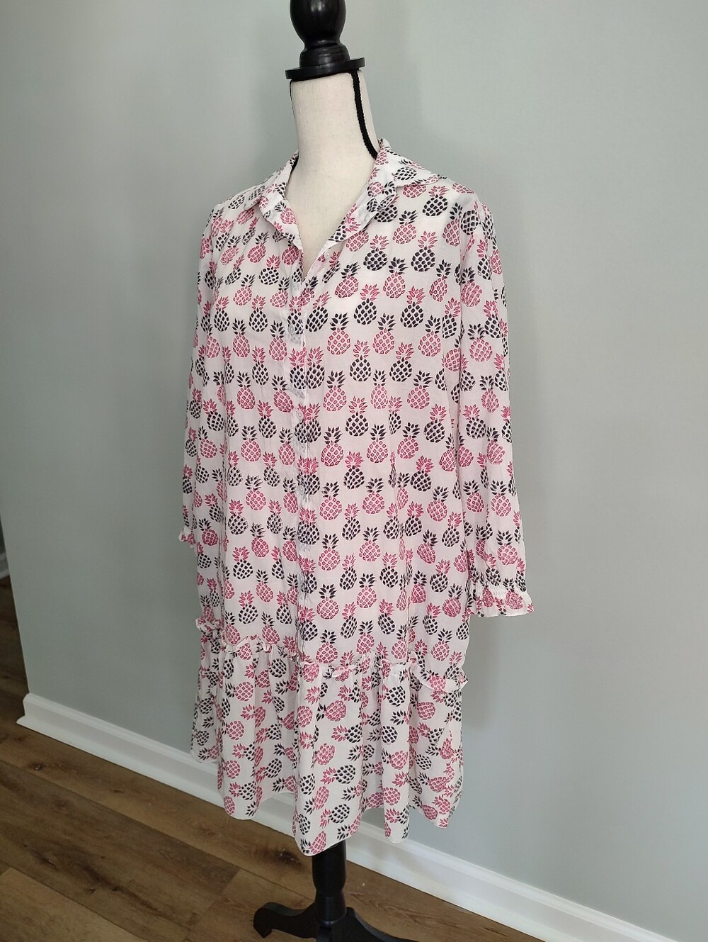 Nola Couture New Orleans Made Cotton Lawn Ruffle Dress Lightweight Coastal L